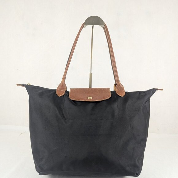 Longchamp Paris Le Pliage Tote – Preowned Nylon Black Bag, Fast Ship! - Picture 1 of 16
